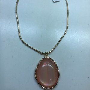 Dillard's New Large Pink Stone Necklace